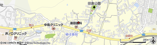 山口県下関市田倉山周辺の地図