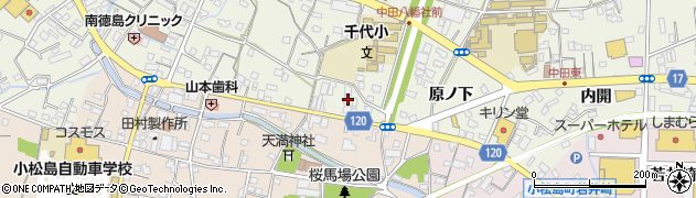 徳島県小松島市中田町奥林76周辺の地図