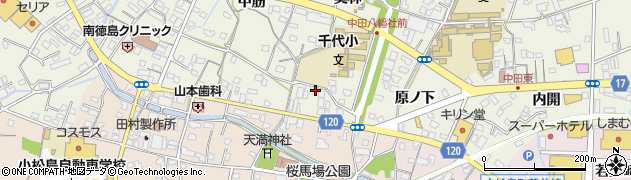徳島県小松島市中田町奥林74周辺の地図