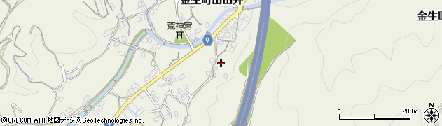愛媛県四国中央市金生町山田井635周辺の地図