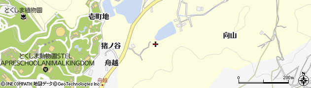徳島県徳島市方上町（向山）周辺の地図