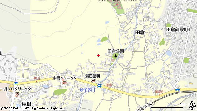 〒751-0883 山口県下関市田倉の地図