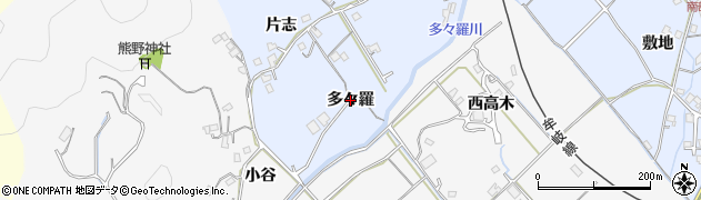徳島県徳島市勝占町（多々羅）周辺の地図