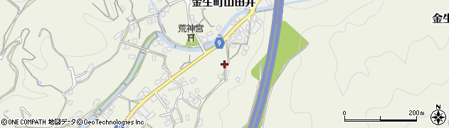 愛媛県四国中央市金生町山田井736周辺の地図
