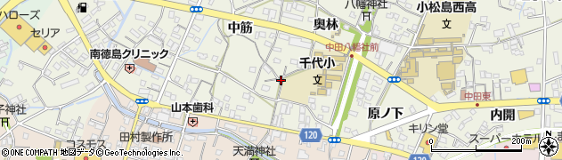 徳島県小松島市中田町奥林70周辺の地図