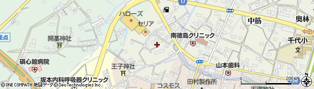 徳島県小松島市中田町（出口）周辺の地図