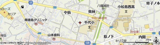 徳島県小松島市中田町奥林68周辺の地図