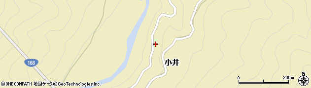 奈良県吉野郡十津川村小井周辺の地図