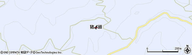 徳島県神山町（名西郡）鬼籠野（猪ノ頭）周辺の地図