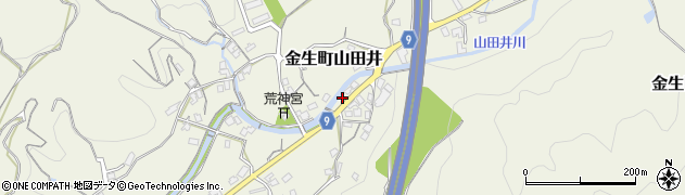 愛媛県四国中央市金生町山田井656周辺の地図