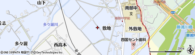 徳島県徳島市勝占町敷地周辺の地図