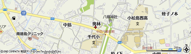 徳島県小松島市中田町奥林42-2周辺の地図