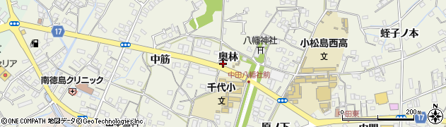 徳島県小松島市中田町奥林42周辺の地図
