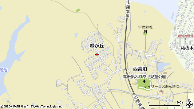 〒756-0034 山口県山陽小野田市緑が丘の地図