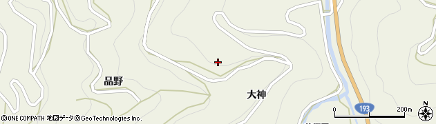 徳島県吉野川市美郷平191周辺の地図