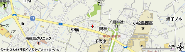 徳島県小松島市中田町奥林60周辺の地図