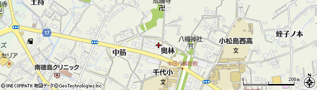徳島県小松島市中田町奥林57周辺の地図