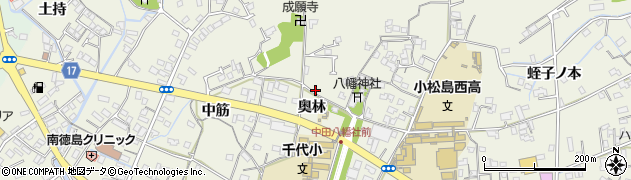 徳島県小松島市中田町奥林46周辺の地図