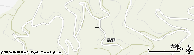 徳島県吉野川市美郷品野116周辺の地図