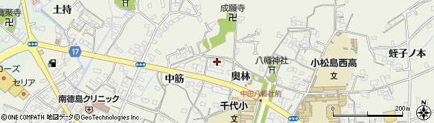 徳島県小松島市中田町奥林37周辺の地図