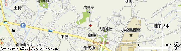 徳島県小松島市中田町奥林48周辺の地図