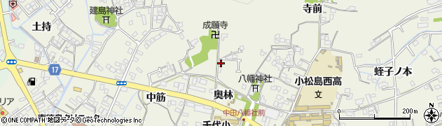 徳島県小松島市中田町奥林50周辺の地図