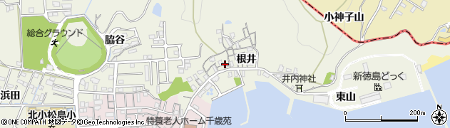 徳島県小松島市中田町根井24周辺の地図