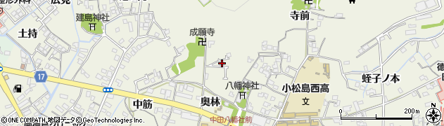徳島県小松島市中田町奥林8周辺の地図