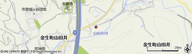 愛媛県四国中央市金生町山田井1444周辺の地図