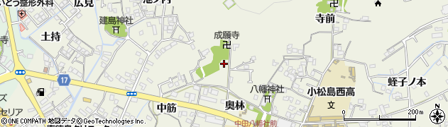 徳島県小松島市中田町奥林7周辺の地図