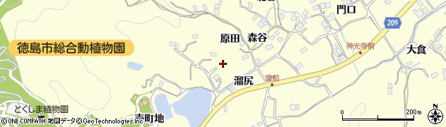 徳島県徳島市方上町（原田）周辺の地図