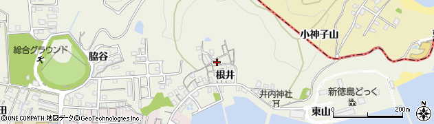 徳島県小松島市中田町根井21周辺の地図