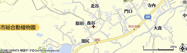 徳島県徳島市方上町森谷4周辺の地図