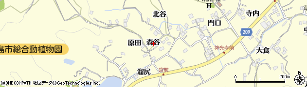 徳島県徳島市方上町森谷周辺の地図