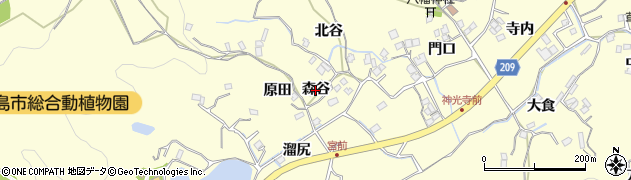徳島県徳島市方上町（森谷）周辺の地図