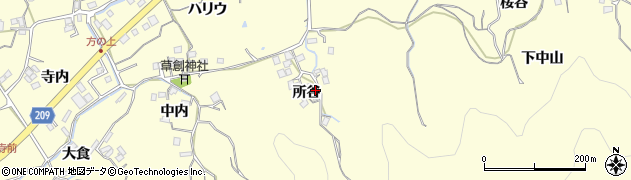 徳島県徳島市方上町所谷周辺の地図