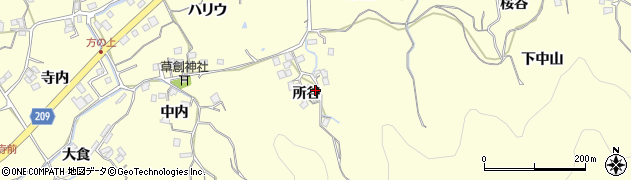 徳島県徳島市方上町（所谷）周辺の地図