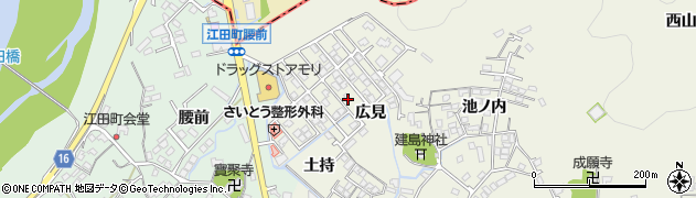 徳島県小松島市中田町（広見）周辺の地図