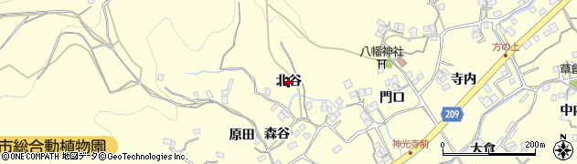 徳島県徳島市方上町（北谷）周辺の地図