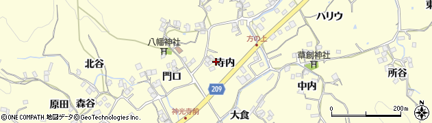 徳島県徳島市方上町（寺内）周辺の地図
