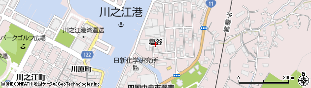 愛媛県四国中央市川之江町塩谷周辺の地図