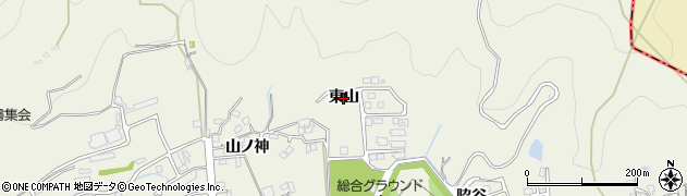 徳島県小松島市中田町（東山）周辺の地図
