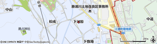 徳島県徳島市勝占町下河原周辺の地図