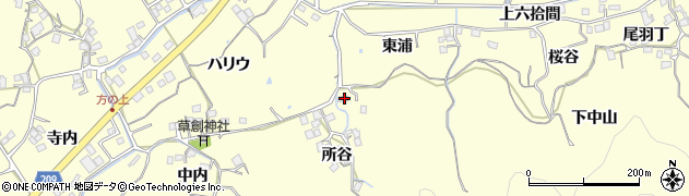 徳島県徳島市方上町所谷4周辺の地図