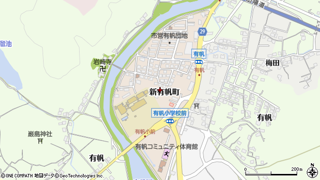 〒756-0010 山口県山陽小野田市新有帆町の地図