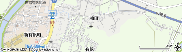 山口県山陽小野田市片山周辺の地図