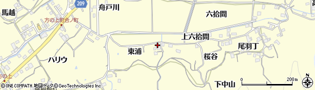 徳島県徳島市方上町（東浦）周辺の地図