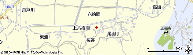徳島県徳島市方上町（上六拾間）周辺の地図