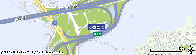 西日本高速道路株式会社　小野田料金所周辺の地図