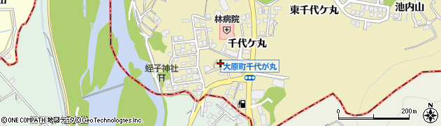 徳島県徳島市大原町千代ケ丸山周辺の地図